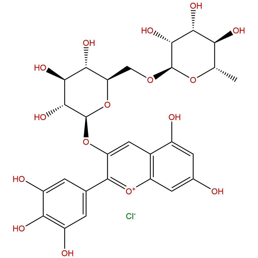 氯化飞燕草素-3-O-芸香糖苷，Delphinidin-3-O-rutinoside chloride，15674-58-5