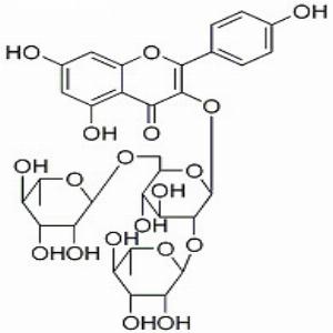 山柰酚-3-O-(2，6-α-L-二吡喃鼠李糖基-β-D-吡喃葡萄糖苷)，Clitorin，55804-74-5