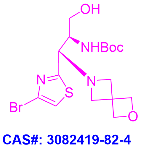 tert-butyl ((1S,2S)-1-(4-bromothiazol-2-yl)-3-hydroxy-1-(2-oxa-6-azaspiro[3.3]heptan-6-yl)propan-2-yl)carbamate