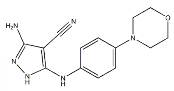 3-氨基-5-((4-吗啡啉基苯基)氨基)-1H-吡唑-4-腈