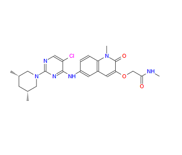 顺式-2-((6-((5-氯-2-(3,5-二甲基哌嗪-1-基)嘧啶-4-基)氨基)-1-甲基-2-氧代-1,2-二氢喹啉-3-基)氧基)-N-甲基乙酰胺