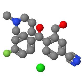 4-[4-(二甲氨基)-1-(4-氟苯基)-1-羟丁基]-3-羟甲基苯腈盐酸盐；717133-25-0