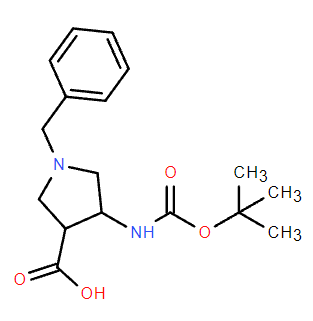 1-苄基-4-((叔丁氧基羰基)氨基)吡咯烷-3-羧酸