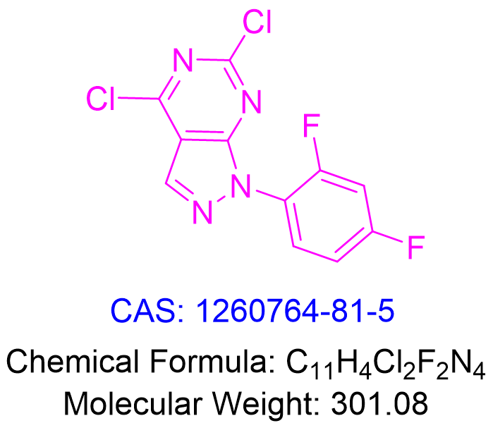4,6-dichloro-1-(2,4-difluorophenyl)-1H-pyrazolo[3,4-d]pyrimidine