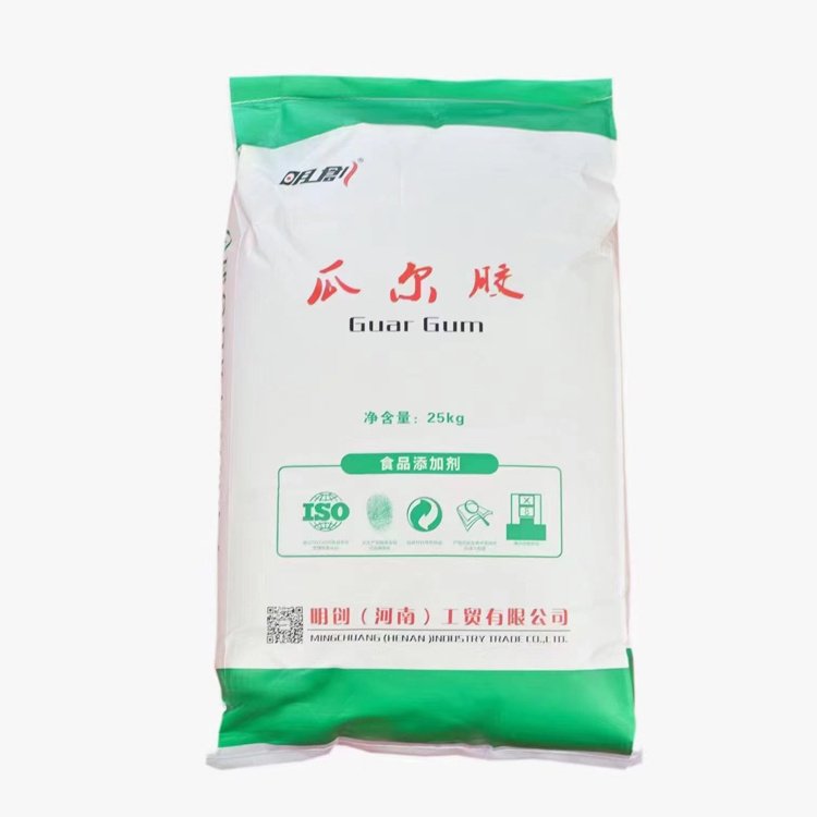 瓜尔胶 白色或微黄色粉末 溶于冷水