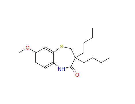 3,3-二丁基-2,3-二氢-8-甲氧基-1,5-苯并硫氮杂卓-4(5H)-酮；439089-28-8