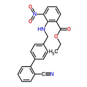 2-((((2’-氰基-[1,1’-联苯]-4-基)甲基)氨基)-3-硝基苯甲酸乙酯；136285-67-1