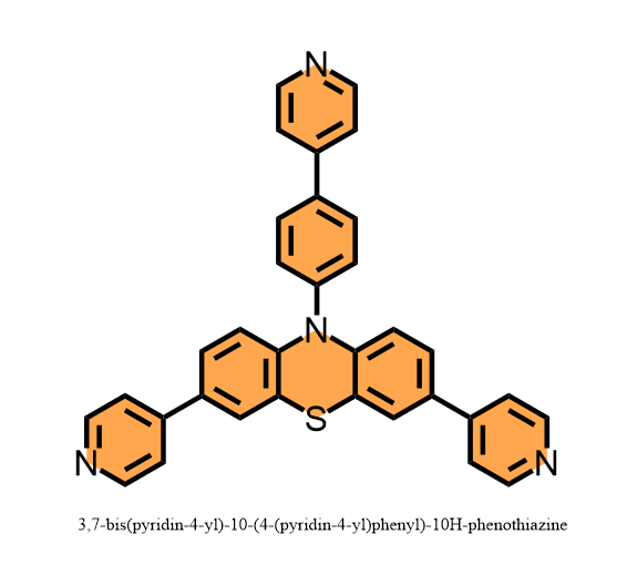 3,7-bis(pyridin-4-yl)-10-(4-(pyridin-4-yl)phenyl)-10H-phenothiazine