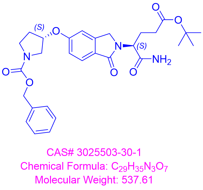 benzyl (S)-3-((2-((S)-1-amino-5-(tert-butoxy)-1,5-dioxopentan-2-yl)-1-oxoisoindolin-5-yl)oxy)pyrrolidine-1-carboxylate