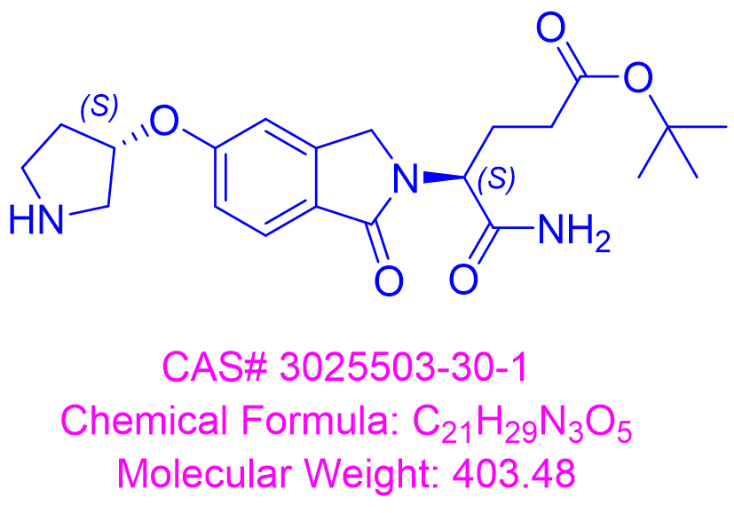 tert-butyl (S)-5-amino-5-oxo-4-(1-oxo-5-(((S)-pyrrolidin-3-yl)oxy)isoindolin-2-yl)pentanoate
