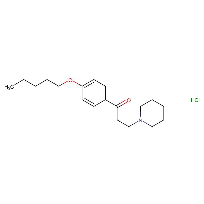1-丙酮,1-[4-(戊氧基)苯基]-3-(1-哌啶基)-盐酸盐(1:1)