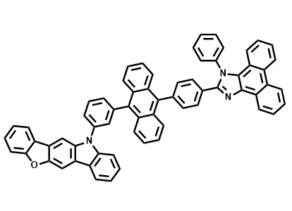 11-(3-(10-(4-(1-苯基-1H-菲[9,10-d]咪唑-2-基)苯基)蒽-9-基)苯基)-11H-苯并呋喃[3,2-b]咔唑