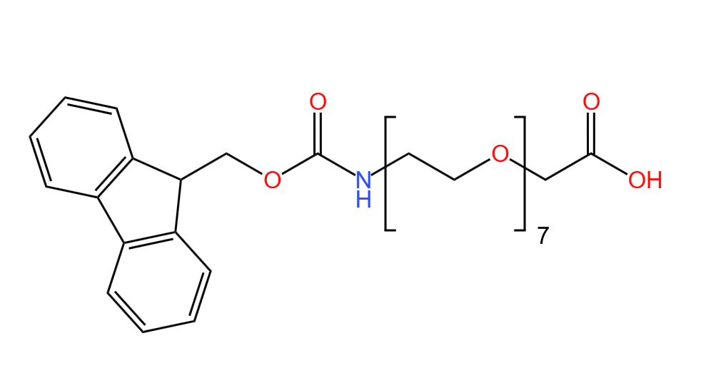 9-芴甲氧羰基-氨基-七乙二醇-乙酸  98%