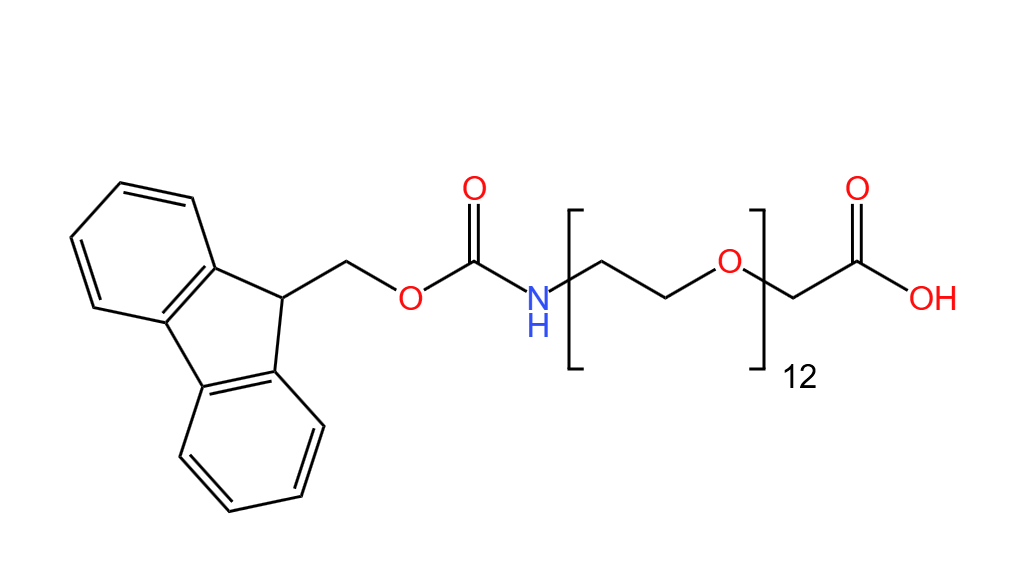 9-芴甲氧羰基-氨基-十二乙二醇-乙酸  98%