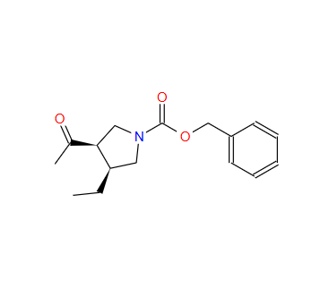 (3R,4S)-3-乙酰基-4-乙基-1-吡咯烷羧酸苄酯