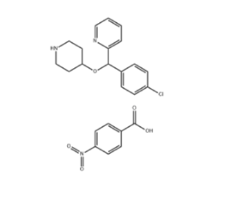 4-[(4-氯苯基)-2-吡啶基甲氧基]哌啶对硝基苯甲酸盐