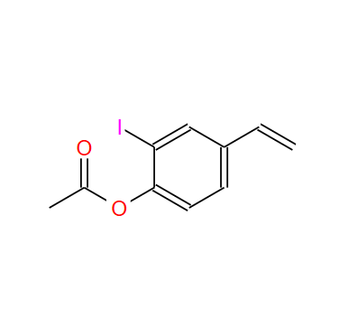 2600372-45-8；乙酸(2-碘-4-乙烯基苯基)酯；Phenol, 4-ethenyl-2-iodo-, 1-acetate