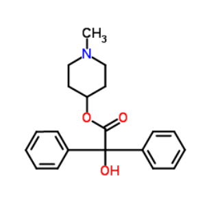 羟基-二苯基-乙酸 1-甲基-哌啶-4-基酯；3608-67-1