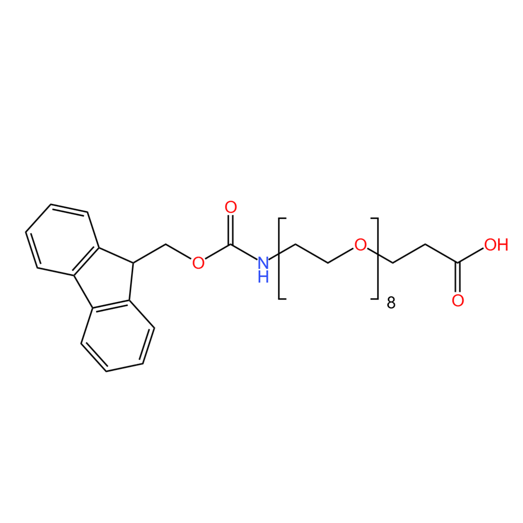 9-芴甲氧羰基-氨基-八乙二醇-丙酸   98%