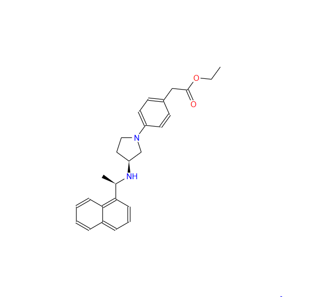 乙基 -2 - (4 - ((S) - 3 - ((R) - 1 - (萘-1-基)乙基氨基)吡咯烷-1-基)苯基) 醋酸酯