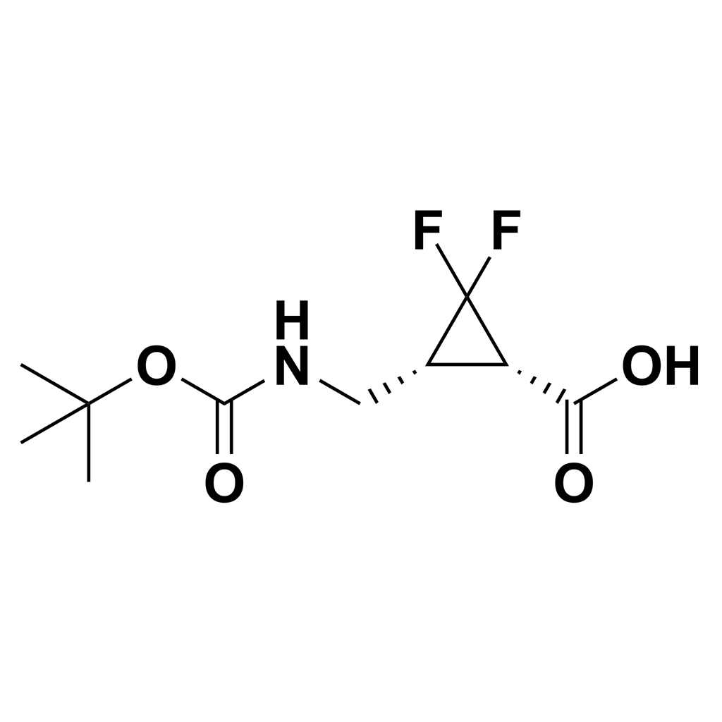 REL-(1R,3S)-3-(((叔丁氧基羰基)氨基)甲基)-2,2-二氟环丙烷-1-羧酸