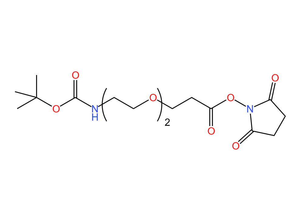 叔丁基-氨基-二乙二醇-丙酸琥珀酰亚胺酯  98%