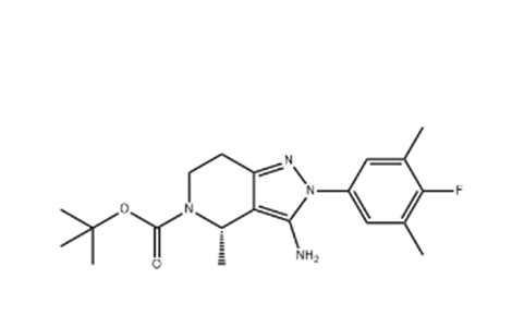 (S)-3-氨基-2-(4-氟-3,5-二甲基苯基)-4-甲基-2,4,6,7-四氢-5H-吡唑并[4,3-C]吡啶-5-羧酸叔丁酯