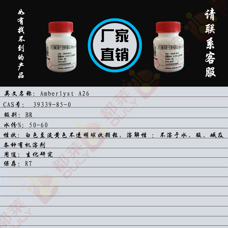 大孔强碱阴离子交换树脂A26