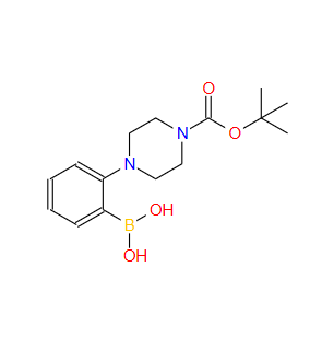 1073354-59-2；2-[4-(N -叔丁)哌嗪]苯嘧啶-5-硼酸酯；2-(4-TERT-BUTOXYCARBONYLPIPERAZINYL)PHENYLBORONIC ACID, PINACOL ESTER