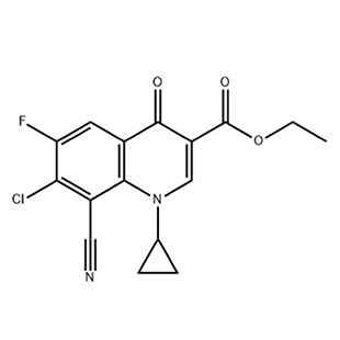 非那沙星中间体，1-环丙基-6-氟-7-氯-1,4-二氢-8-氰基-4 -氧代-3-喹啉羧酸乙酯，117528-64-0