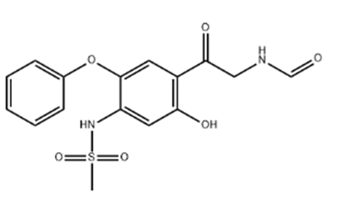 N-[5-羟基-4-(2-甲酰氨基)乙酰基-2-苯氧基]苯基甲磺酰胺