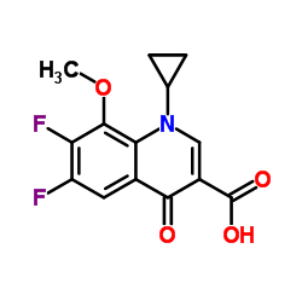 1-环丙基-6,7-二氟-1,4-二氢-8-甲氧基-4-氧代-3-喹啉羧酸；112811-72-0