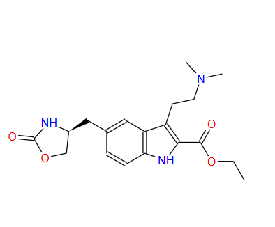 191864-24-1；佐米曲坦USP RC D；ethyl 3-[2-(dimethylamino)ethyl]-5-[[(4S)-2-oxo-1,3-oxazolidin-4-yl]methyl]-1H-indole-2-carboxylate