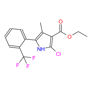 1631030-75-5；艾沙烯酮中间体；Ethyl 2-chloro-4-methyl-5-(2-(trifluoromethyl)phenyl)-1H-pyrrole-3-carboxylate
