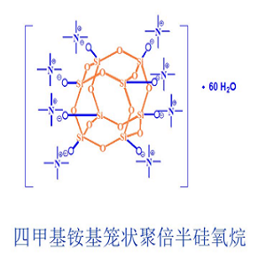 OctaTMA POSS，阴离子氧和四甲基铵离子为笼角的笼形倍半硅氧烷