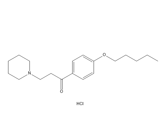 1-丙酮，1-[4-（戊氧基）苯基]-3-（1-哌啶基）-盐酸盐（1:1）