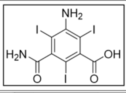3-氨基-5-氨甲酰基-2,4,6-三碘苯甲酸  Benzoic acid, 3-amino-5-(aminocarbonyl)-2,4,6-triiodo-  75630-43-2   