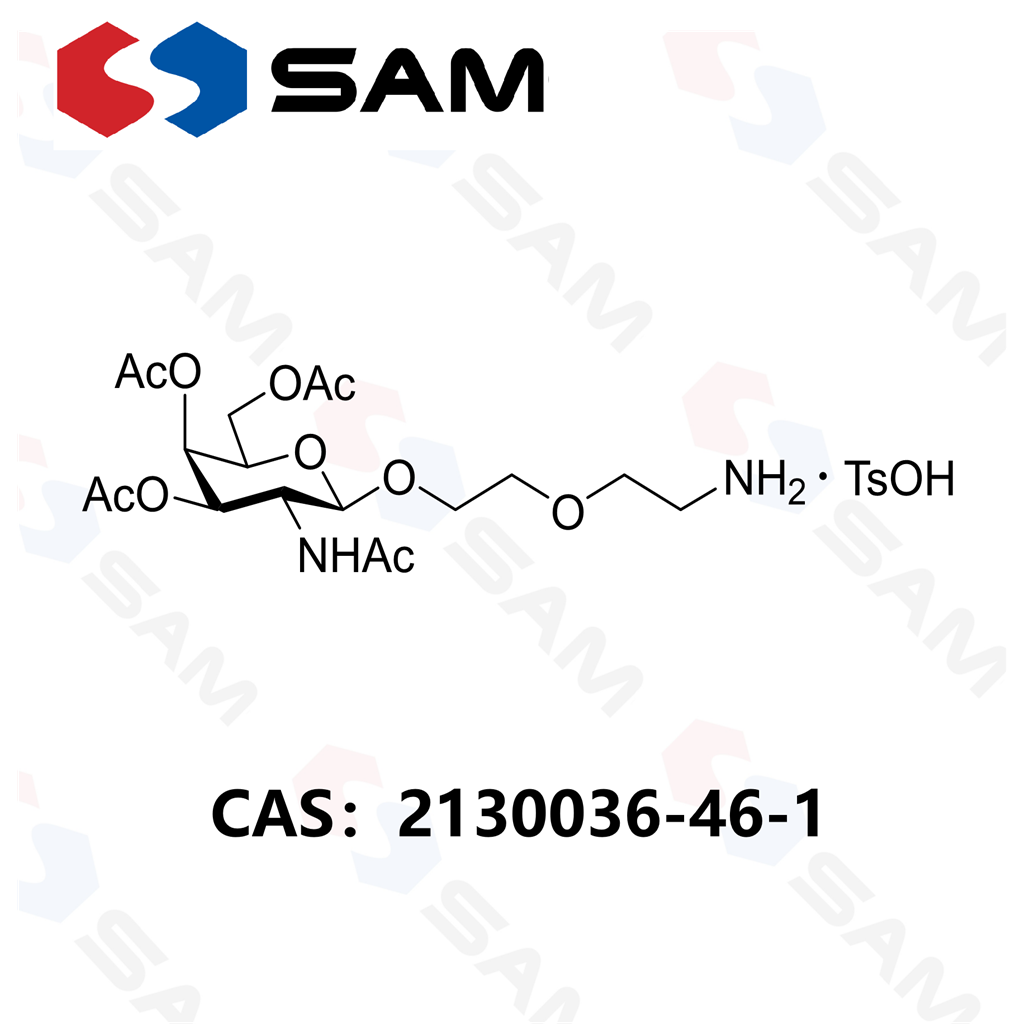 2-乙酰氨基-3,4,6-三-O-乙酰基-1-O-[(氨基乙氧基)乙基]-2-脱氧-β-D-吡喃半乳糖苷, 4-甲基苯磺酸盐