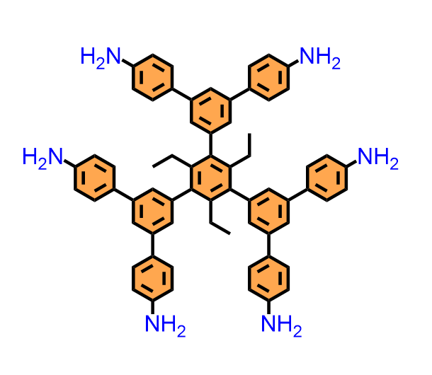 1,3,5-三(3,5-二(4-氨基苯基)苯基)-2,4,6-三乙基苯