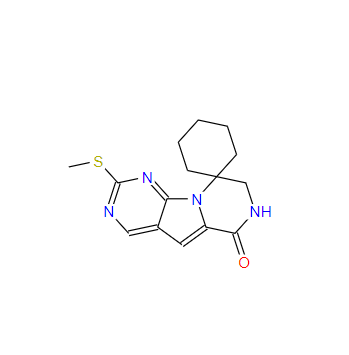 2'-(Methylthio)-7',8'-dihydro-6'H-spiro[cyclohexane-1,9'-pyrazino[1',2':1,5]pyrrolo[2,3-d]pyrimidin]-6'-one