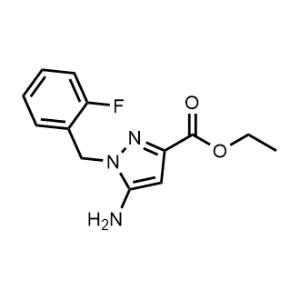 5-氨基-1-(2-氟苄基)-1H-吡唑-3-羧酸乙酯；256504-39-9