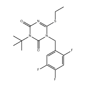3-(叔丁基)-6-(乙硫基)-1-(2,4,5-三氟苄基)-1,3,5-三嗪-2,4(1H,3H)-二酮；2771355-75-8