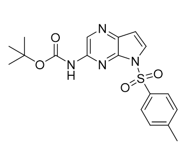 (5-甲苯磺酰基-5H-吡咯并[2,3-b]吡嗪-3-基)氨基甲酸叔丁酯