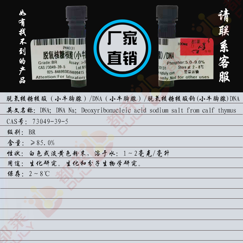 脱氧核糖核酸（小牛胸腺）/DNA（小牛胸腺）/脱氧核糖核酸钠(小牛胸腺)DNA/DNA Na