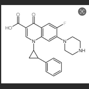 6-fluoro-7-(1-piperazinyl)-1-(2'-phenyl-1'-cyclopropyl)-1,4-dihydro-4-oxoquinoline-3-carboxylic acid
