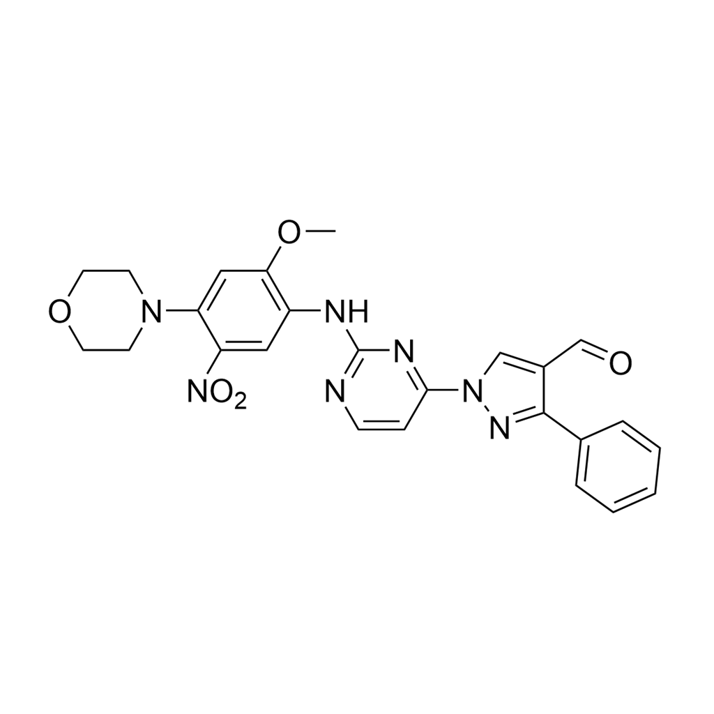 1-(2-（2-甲氧基-4-吗啉代-5-硝基苯基）氨基)嘧啶-4-基）-3-苯基-1H-吡唑-4-甲醛
