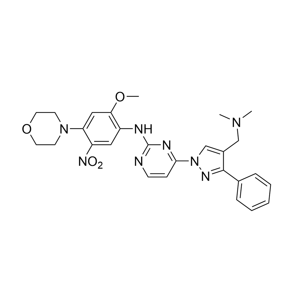 4-（4-（（二甲氨基）甲基）-3-苯基-1H-吡唑-1-基）-N-（2-甲氧基-4-吗啉代-5-硝基苯基）嘧啶-2-胺