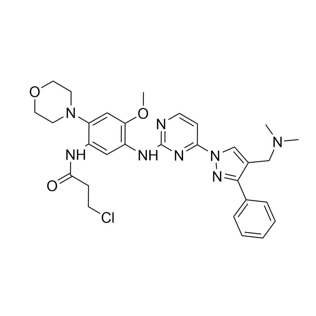 3-氯-N-(5-((4-(4-((二甲氨基)甲基)-3-苯基-1H-吡唑-1-基)嘧啶-2-基)氨基)-4-甲氧基-2-吗啉基苯基)丙酰胺