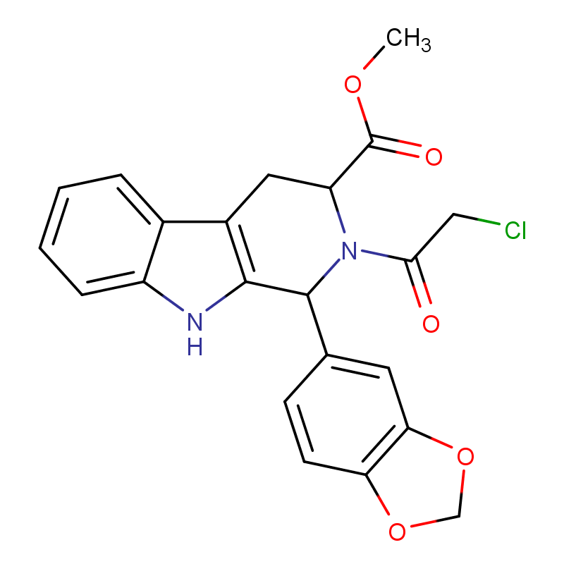 (1R,3R)-1-(1,3-苯并二氧戊环-5-基)-2-(氯乙酰基)-2,3,4,9-四氢-1H-吡啶并[3,4-B]吲哚-3-羧酸甲酯 171489-59-1