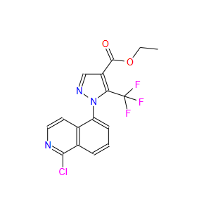 1H-PYRAZOLE-4-CARBOXYLIC ACID, 1-(1-CHLORO-5-ISOQUINOLINYL)-5-(TRIFLUOROMETHYL)-, ETHYL ESTER